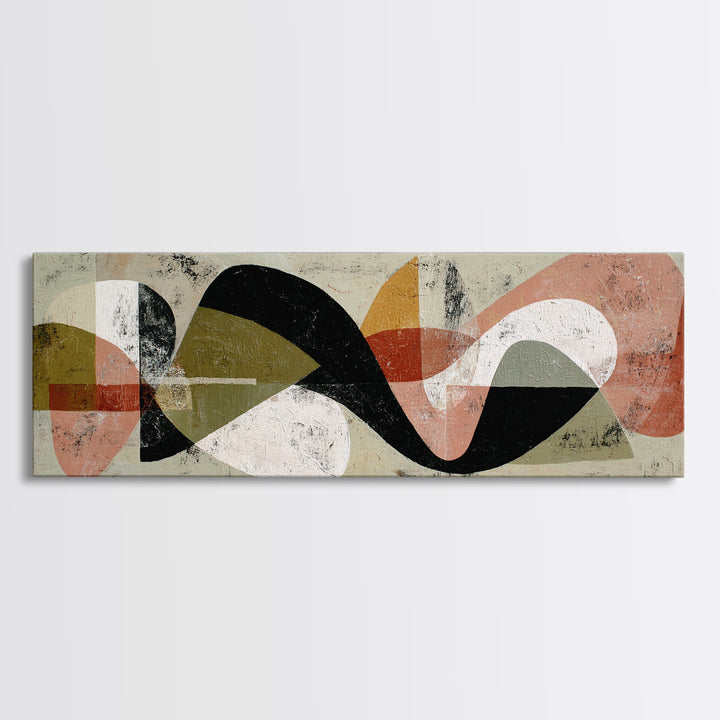 Abstract Organic Shapes Framed Canvas Print, Living Room Art, Wall Decor, Living Room Decor, Fine Art, Living, Abstract Art, LIR-3x1-55