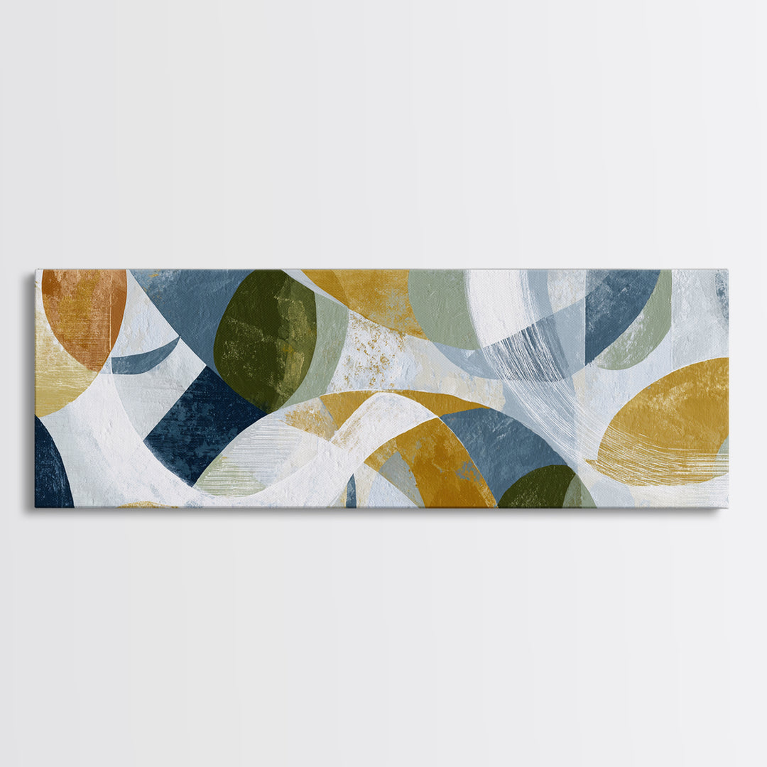 Abstract Organic Shapes Framed Canvas Print, Living Room Art, Art Nouveau, Living Room Decor, Abstract Art, Living, LIR-3x1-79