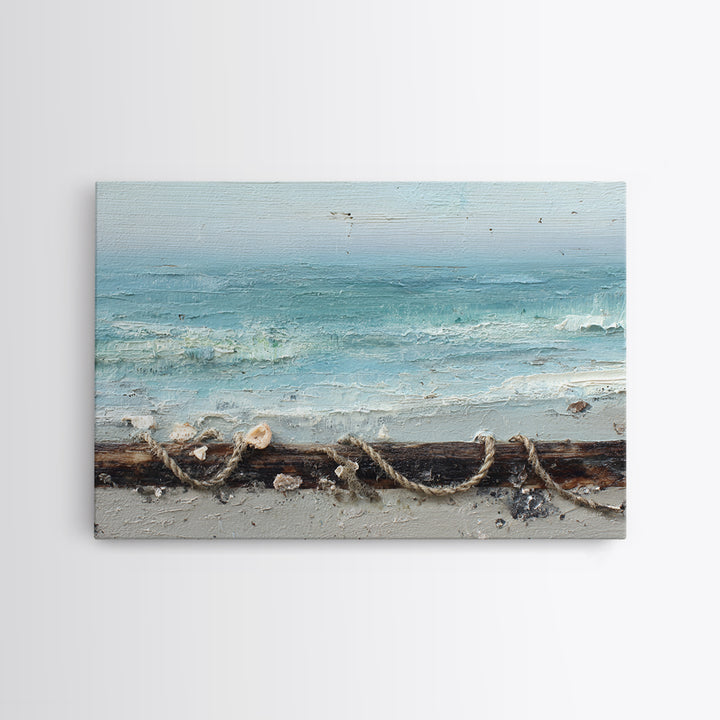 Moody Seascape for Dramatic Focal Point Framed Canvas Print, Living Room Art, Apartment Decor, Living Room Decor, Living, LIR-3x2-10