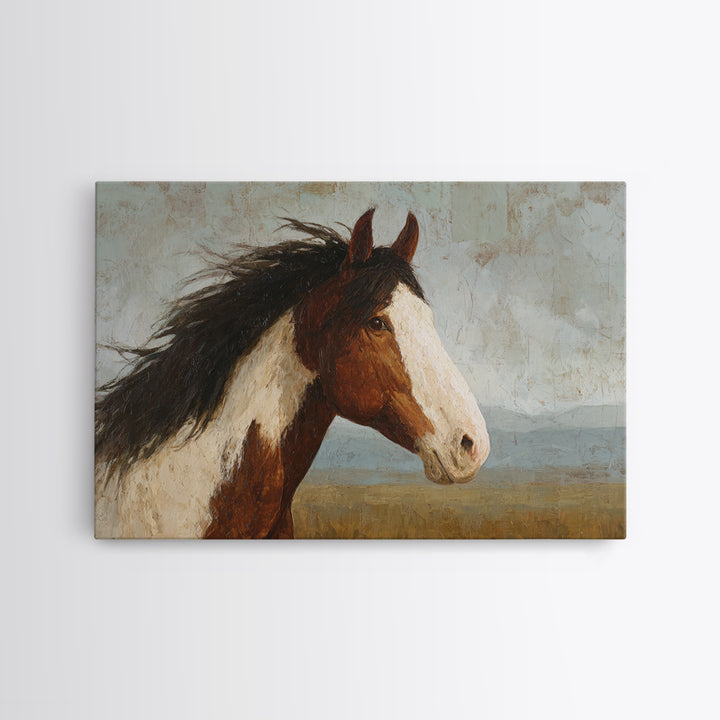 Contemporary Horse Portrait Canvas Print, Living Room Art, New Home Gift, Living Room Decor, Fine Art, Living, Gallery Decor, LIR-3x2-38