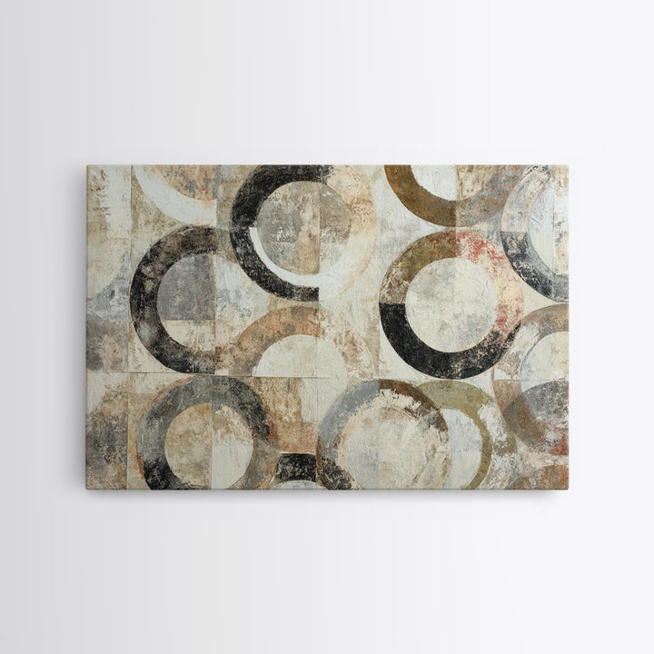 Monochrome Stone Texture Abstraction Canvas Print, Living Room Art, Neutral Decor, Living Room Decor, Fine Art, Living, LIR-3x2-49