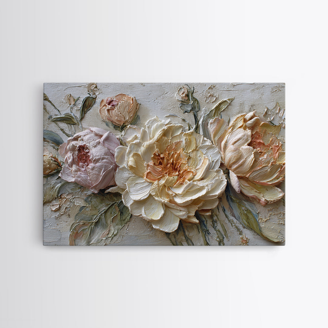 Botanical Vase Painting Framed Canvas Print, Living Room Art, Bedroom Decor, Living Room Decor, Living, Bedroom Wall Art, LIR-3x2-6