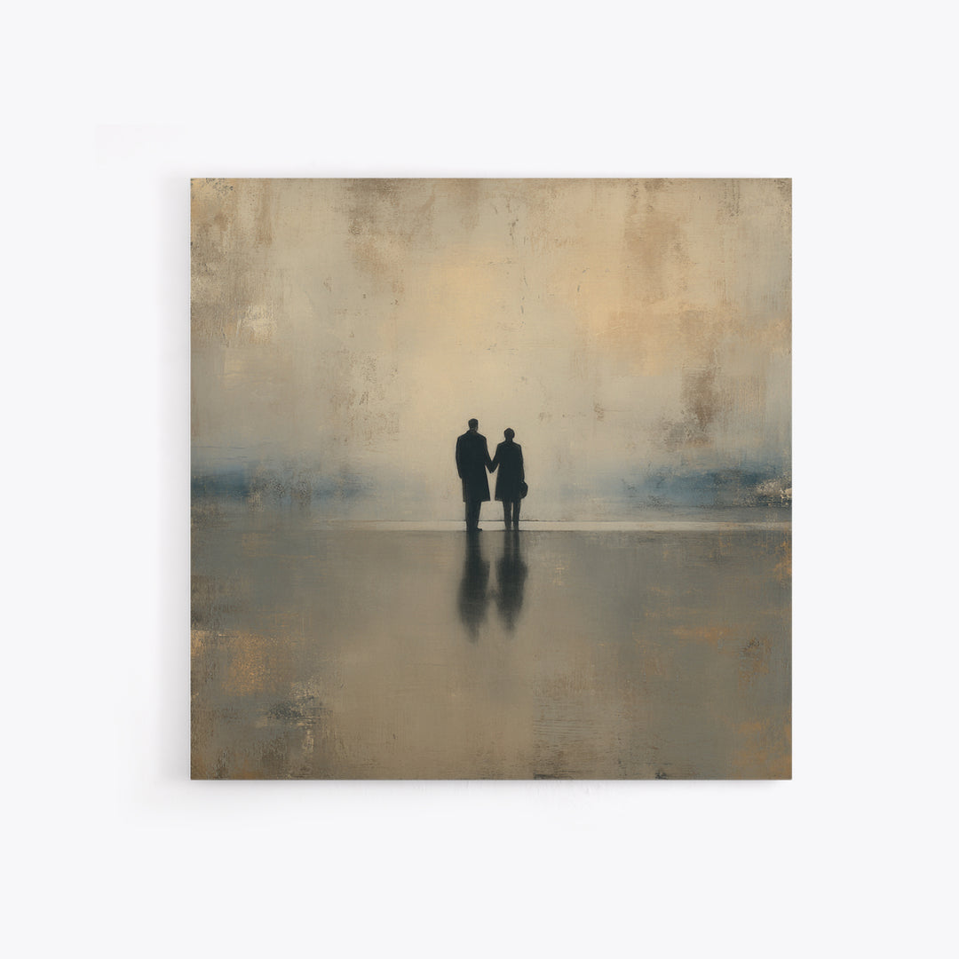 Diplomatic Handshake Silhouette Canvas Print, Law Office Art, Metal Wall Decor, Office Decor, Abstract Art, Counsel, LOA-1x1-19