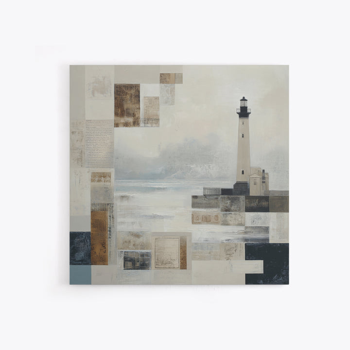 Stormy Landscape with Lighthouse as Guidance Metaphor Canvas Print, Law Office Art, Bookish Wall Art, Office Decor, Counsel, LOA-1x1-35