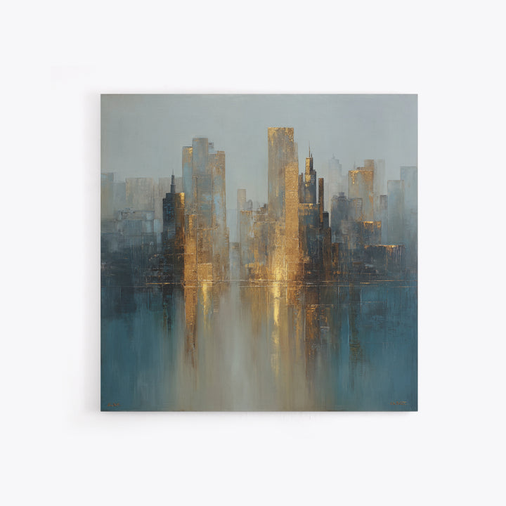 Quiet City Skyline Canvas Print, Law Office Art, Office Wall Art, Office Decor, Abstract Art, Counsel, Butterfly Art, LOA-1x1-36