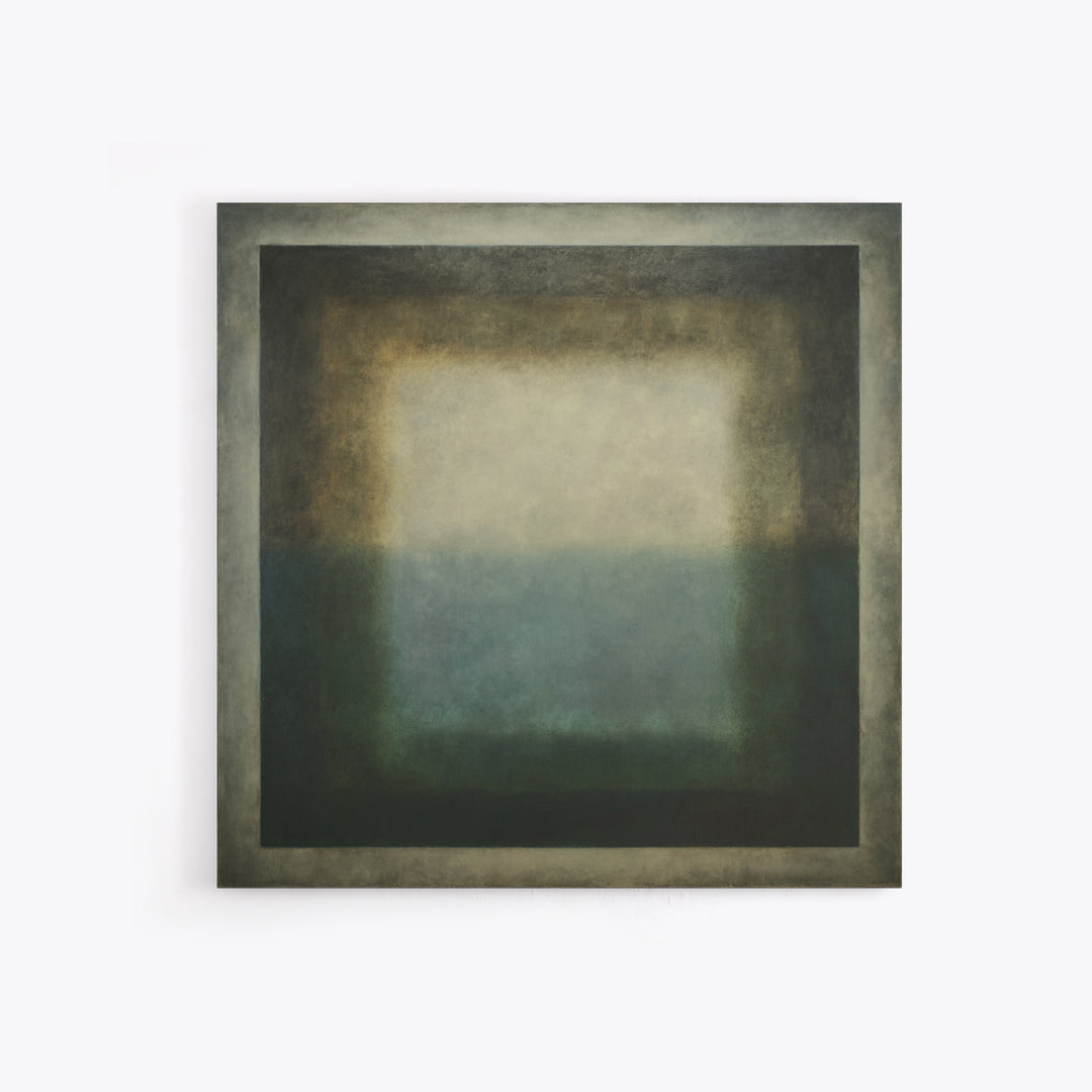 Deep Green and Walnut Toned Abstract Canvas Print, Law Office Art, Teen Girl Room Decor, Office Decor, Abstract Art, Counsel, LOA-1x1-45