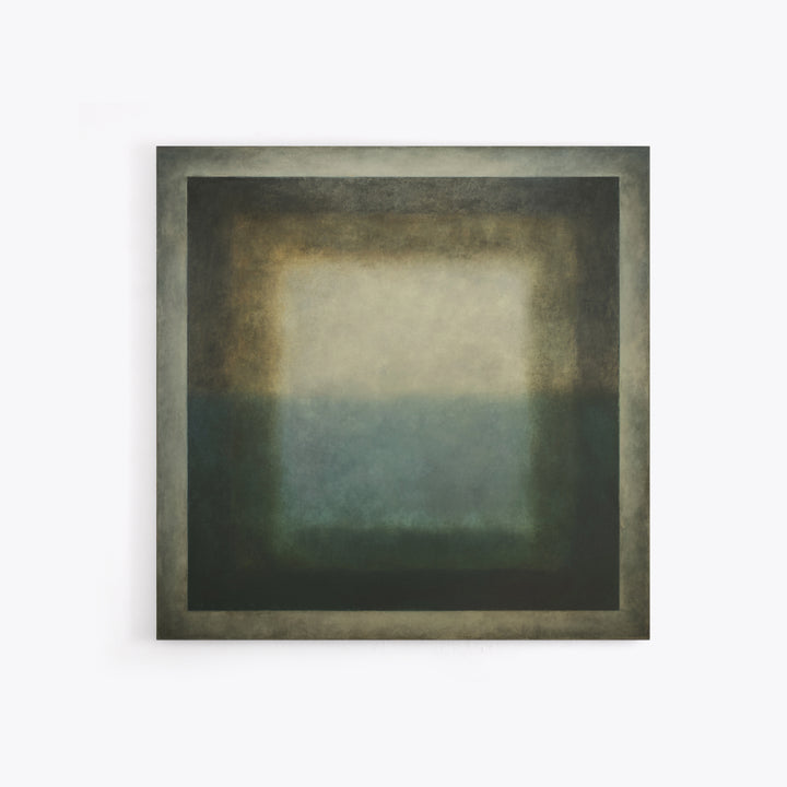 Deep Green and Walnut Toned Abstract Canvas Print, Law Office Art, Teen Girl Room Decor, Office Decor, Abstract Art, Counsel, LOA-1x1-45