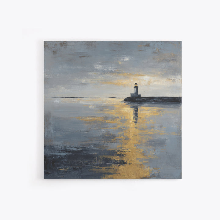 Stormy Landscape with Lighthouse as Guidance Metaphor Canvas Print, Law Office Art, Lawyer Sign, Office Decor, Counsel, LOA-1x1-59