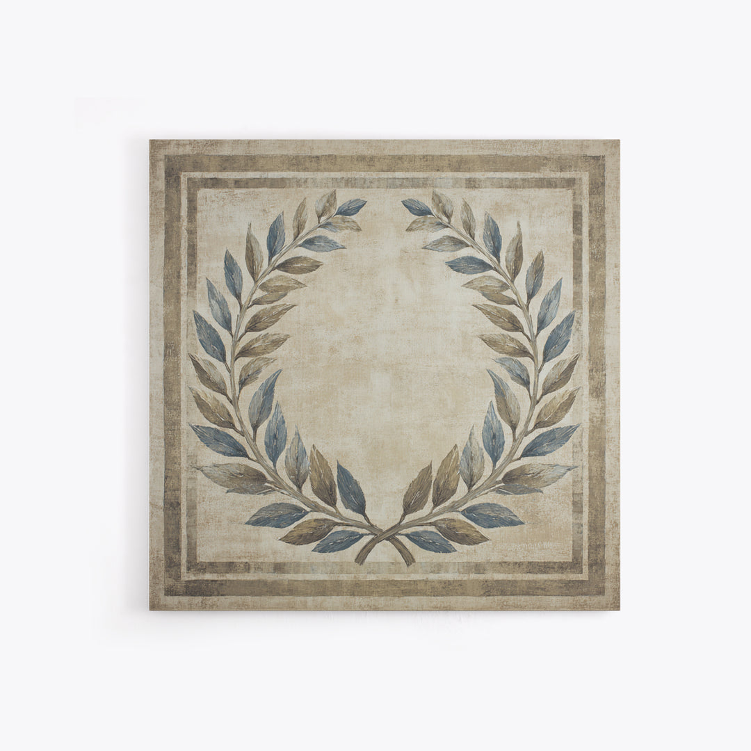 Roman Laurel Wreath Framed Canvas Print, Law Office Art, Gallery Decor, Office Decor, Fine Art, Counsel, Contemporary Art, LOA-1x1-80