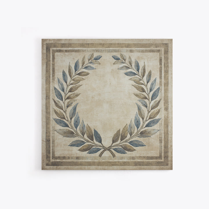 Roman Laurel Wreath Framed Canvas Print, Law Office Art, Gallery Decor, Office Decor, Fine Art, Counsel, Contemporary Art, LOA-1x1-80