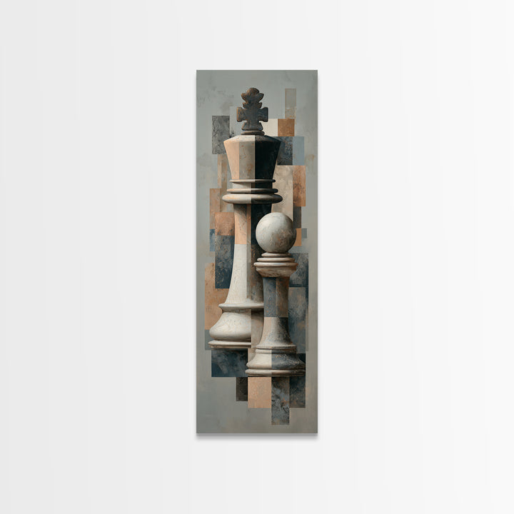 Single Chess King Canvas Print, Law Office Art, Floral Art, Office Decor, Fine Art, Counsel, Lawyer Sign, Lawyer Office Decor, LOA-1x3-10