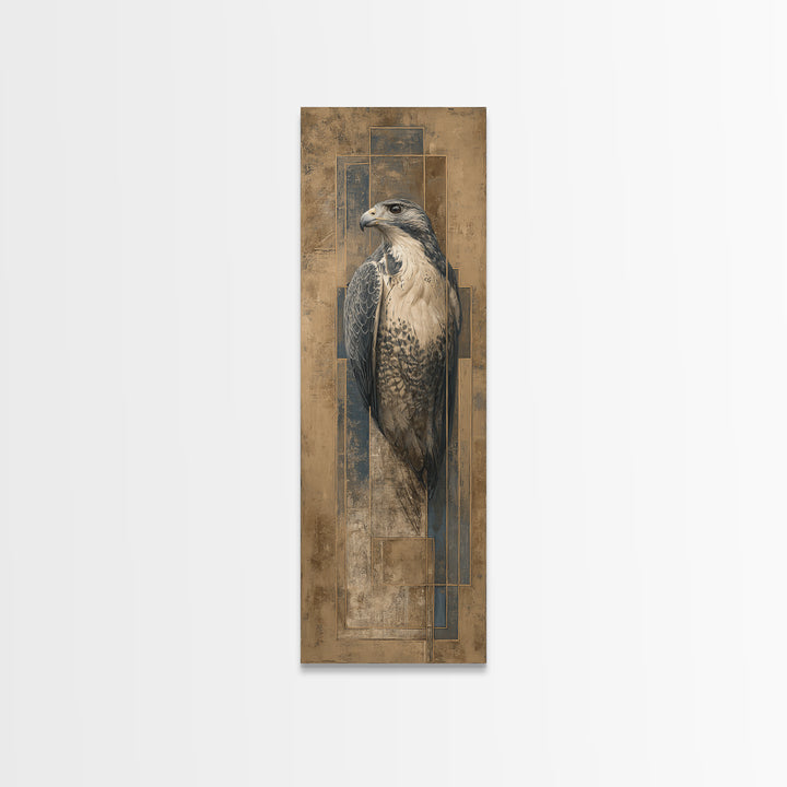 Eagle Portrait with Solemn Presence Canvas Print, Law Office Art, Butterfly Art, Office Decor, Counsel, Fine Art Print, LOA-1x3-18