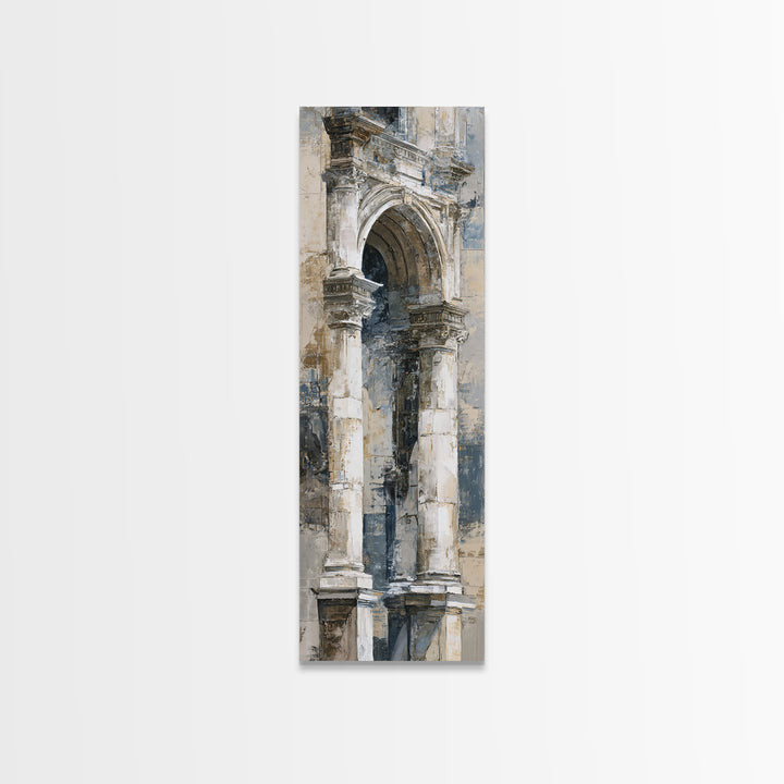 Architectural Arch and Column Abstraction Canvas Print, Law Office Art, Therapy Office Decor, Office Decor, Abstract Art, LOA-1x3-2