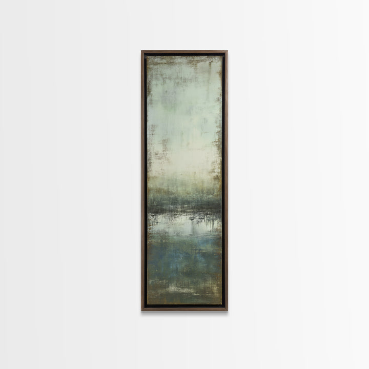 Deep Green and Walnut Toned Abstract Canvas Print, Law Office Art, Digital Prints, Office Decor, Counsel, Gifts for Lawyers, LOA-1x3-33