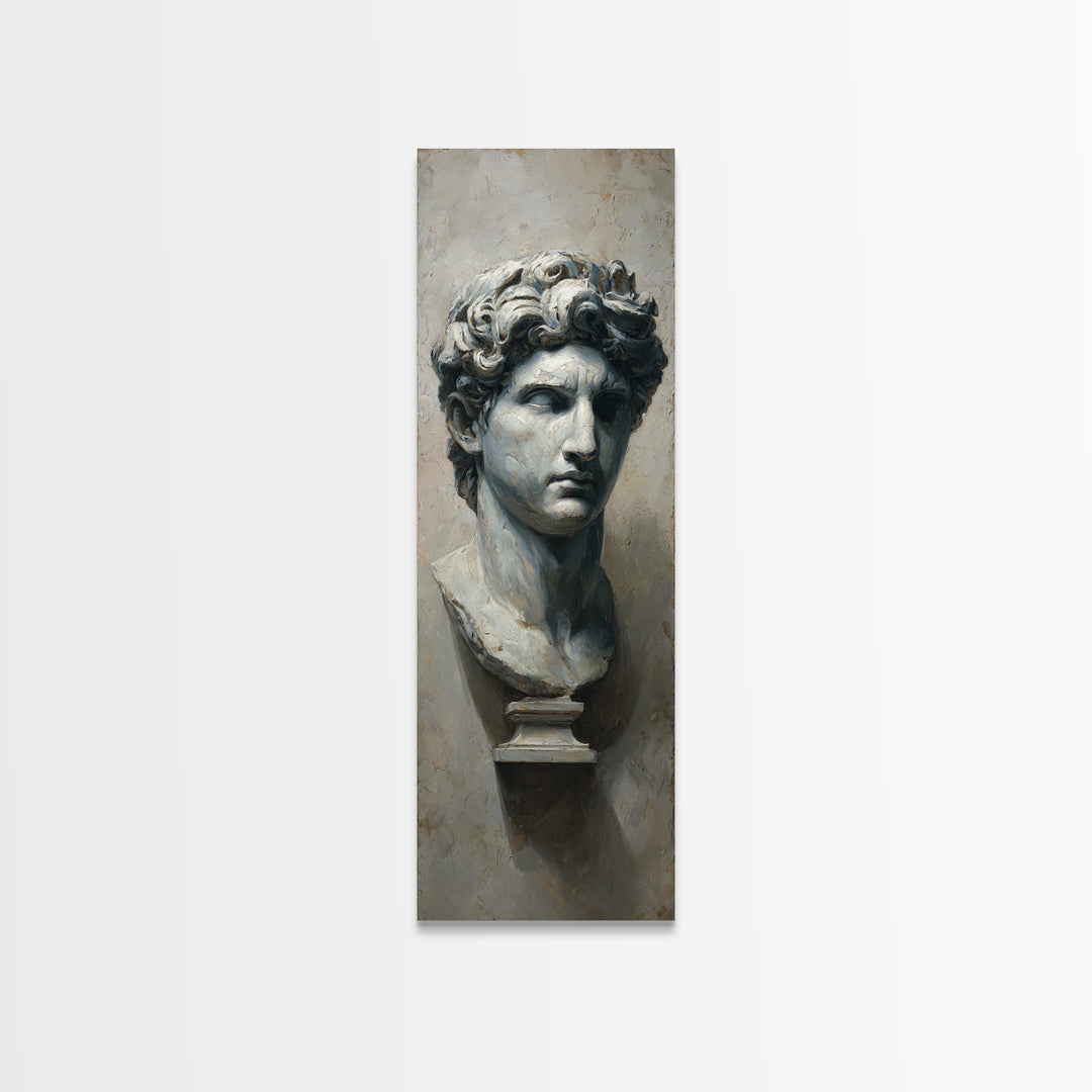 Classical Statue Bust Framed Canvas Print, Law Office Art, Modern Decor, Office Decor, Fine Art, Counsel, Wall Decor, LOA-1x3-36