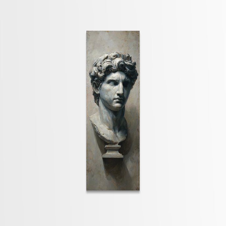Classical Statue Bust Framed Canvas Print, Law Office Art, Modern Decor, Office Decor, Fine Art, Counsel, Wall Decor, LOA-1x3-36