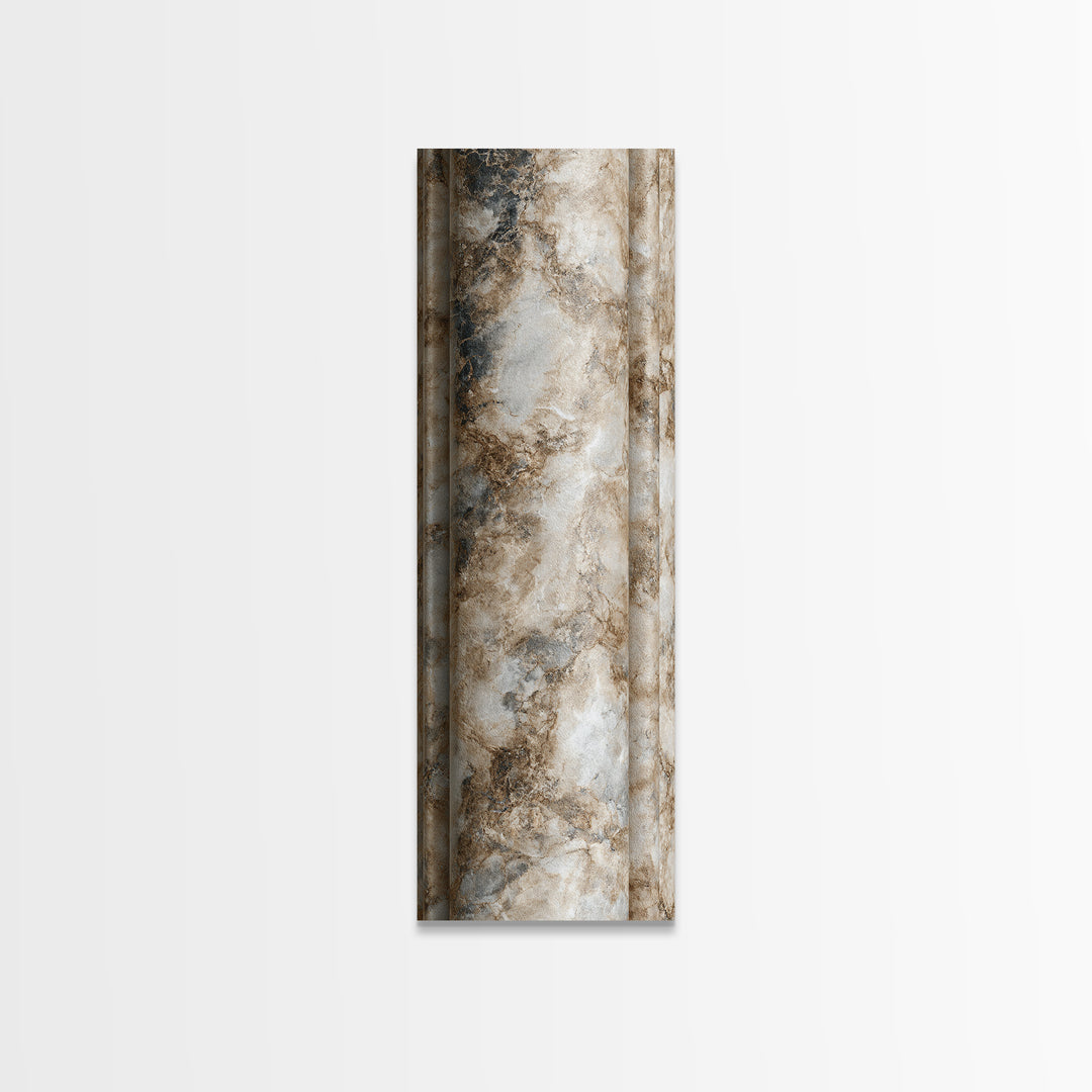 Marble Courthouse Column Study Without Building Scene Canvas Print, Law Office Art, Textured Painting, Office Decor, Counsel, LOA-1x3-39