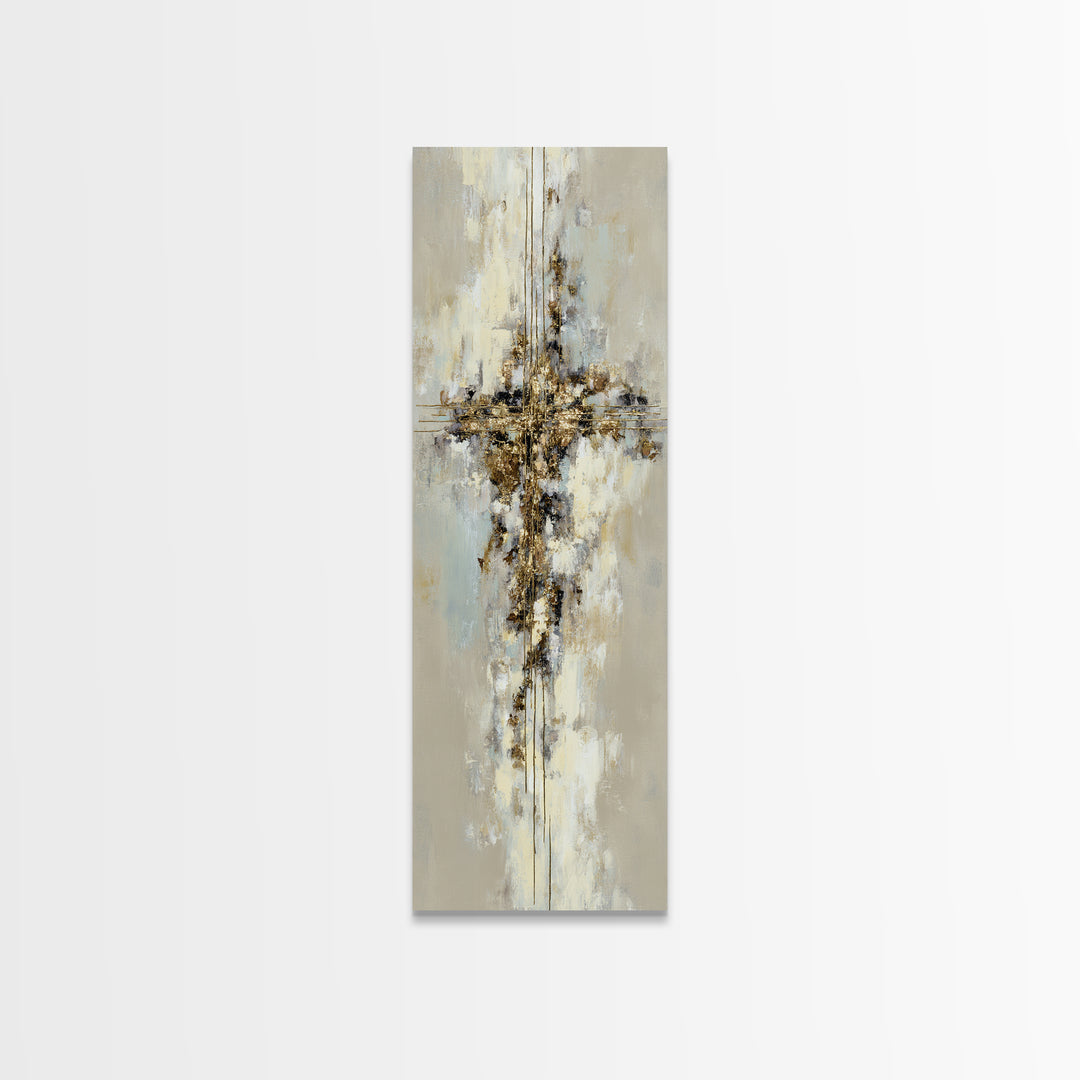 Gold Thread Knot Symbolizing Resolution Framed Canvas Print, Law Office Art, Butterfly Print, Office Decor, Oil Painting, LOA-1x3-54