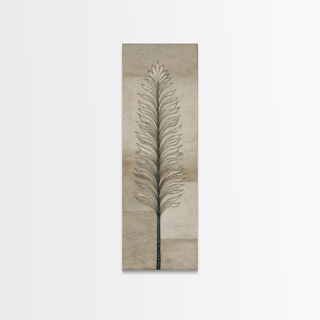 Minimal Line Drawing of Scales and Laurel Framed Canvas Print, Law Office Art, Lawyer Gift, Office Decor, Abstract Art, Counsel, LOA-1x3-70