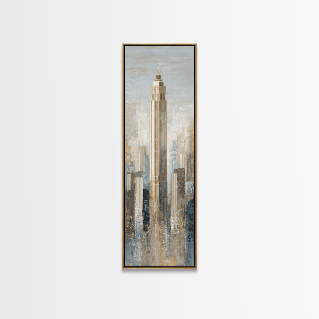 Quiet City Skyline Framed Canvas Print, Law Office Art, Office Wall Art, Office Decor, Fine Art, Counsel, Butterfly Art, LOA-1x3-96