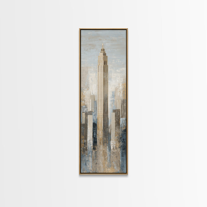Quiet City Skyline Framed Canvas Print, Law Office Art, Office Wall Art, Office Decor, Fine Art, Counsel, Butterfly Art, LOA-1x3-96
