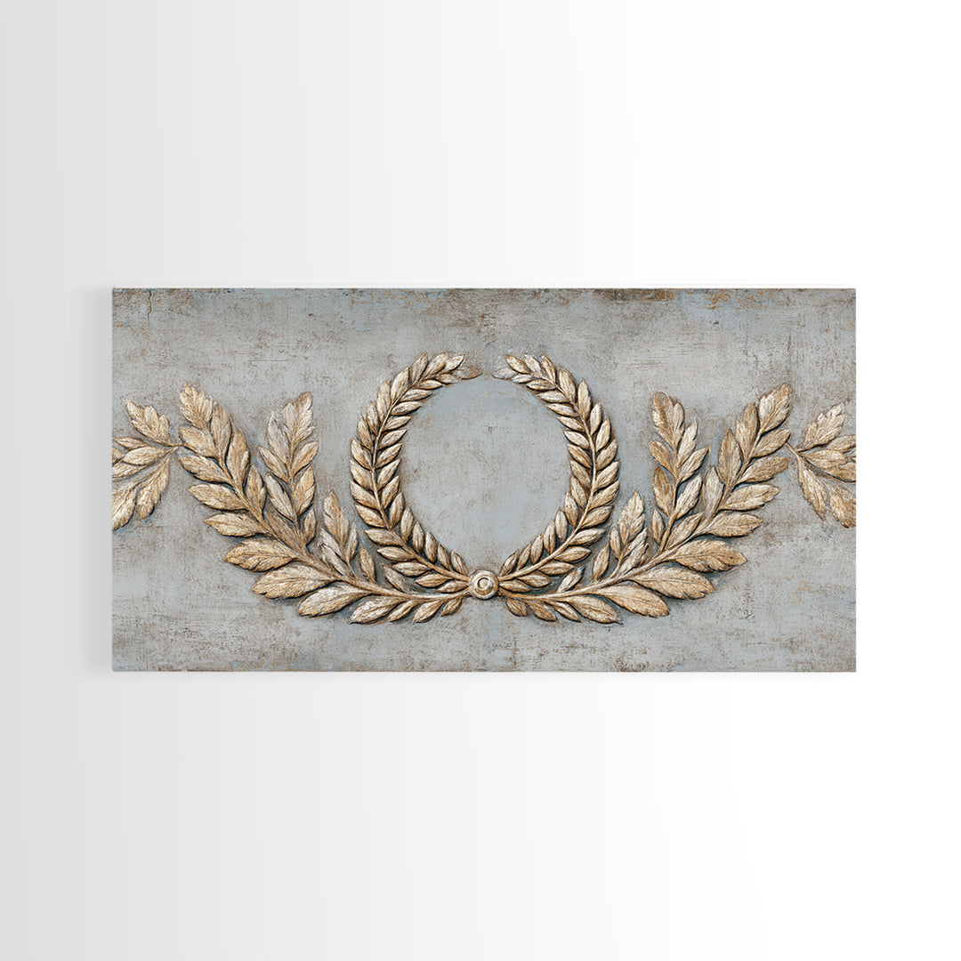 Roman Laurel Wreath Canvas Print, Law Office Art, Decor, Office Decor, Fine Art, Counsel, Bookish Wall Art, Gifts for Lawyers, LOA-2x1-52