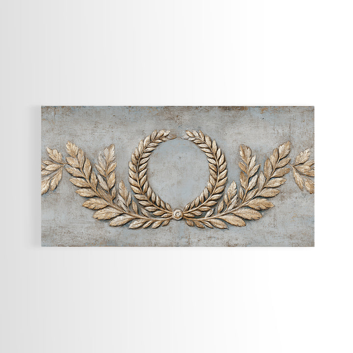 Roman Laurel Wreath Canvas Print, Law Office Art, Decor, Office Decor, Fine Art, Counsel, Bookish Wall Art, Gifts for Lawyers, LOA-2x1-52