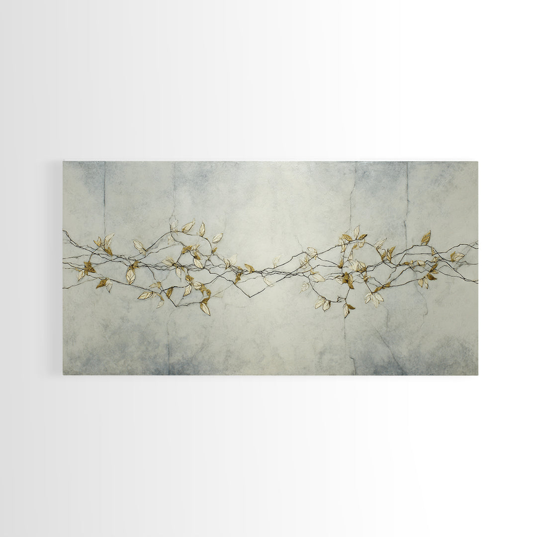 Minimal Line Drawing of Scales and Laurel Canvas Print, Law Office Art, Art Print, Office Decor, Abstract Art, Counsel, LOA-2x1-78