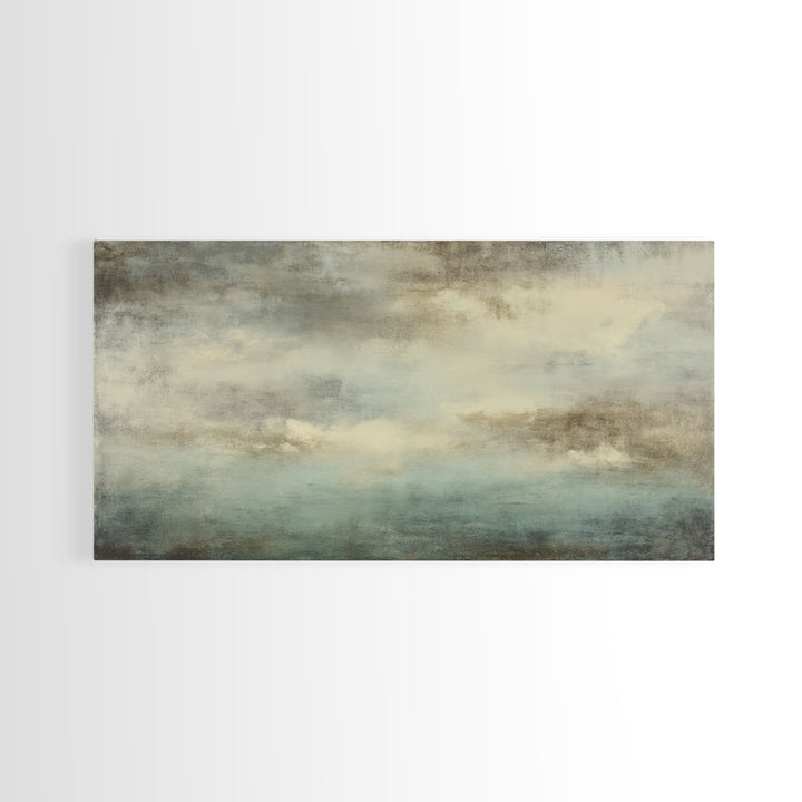 Deep Green and Walnut Toned Abstract Canvas Print, Law Office Art, Digital Prints, Office Decor, Counsel, Gifts for Lawyers, LOA-2x1-89