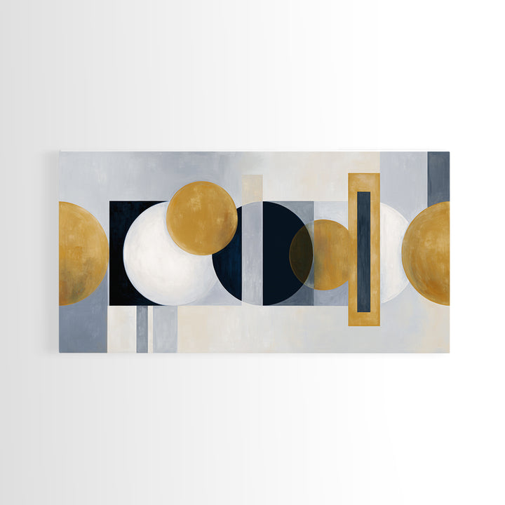 Balanced Geometric Forms Symbolizing Fairness Framed Canvas Print, Law Office Art, Office Decor, Abstract Art, Counsel, LOA-2x1-97