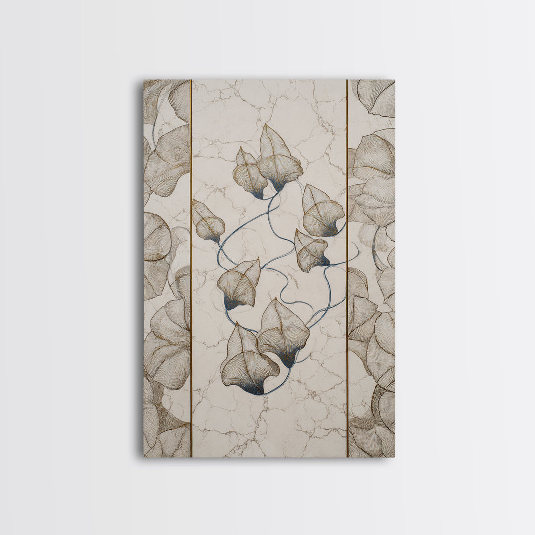 Minimal Line Drawing of Scales and Laurel Framed Canvas Print, Law Office Art, Fine Art Print, Office Decor, Abstract Art, LOA-2x3-18