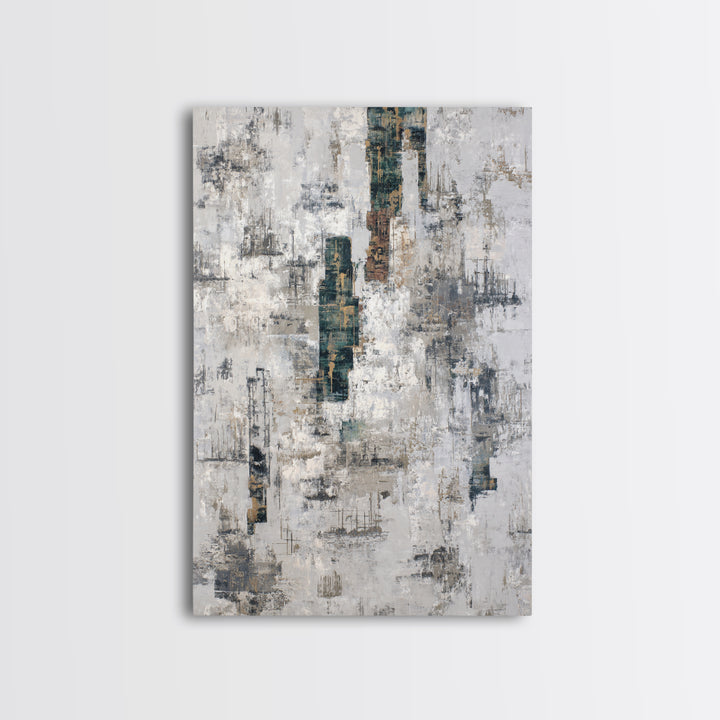 Deep Green and Walnut Toned Abstract Canvas Print, Law Office Art, Luxury Decor, Office Decor, Abstract Art, Counsel, LOA-2x3-5
