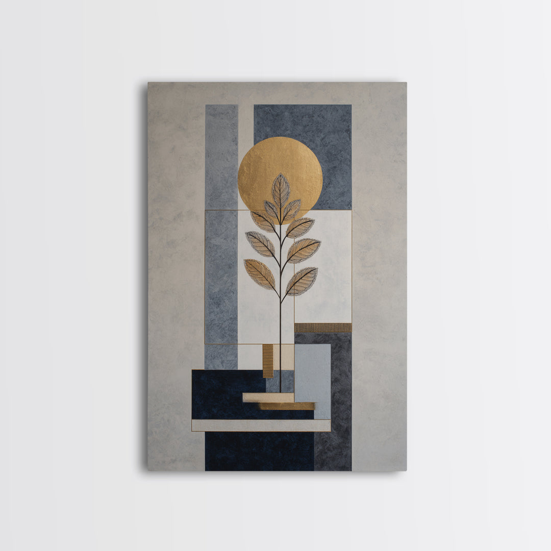 Minimal Line Drawing of Scales and Laurel Canvas Print, Law Office Art, Room Decor, Office Decor, Counsel, Printable Art, LOA-2x3-66