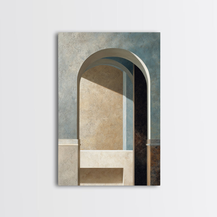 Architectural Arch and Column Abstraction Canvas Print, Law Office Art, Textured Painting, Office Decor, Fine Art, Counsel, LOA-2x3-70