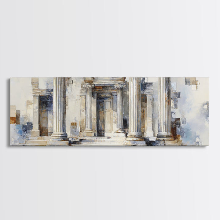 Marble Courthouse Column Study Without Building Scene Canvas Print, Law Office Art, Digital Prints, Office Decor, Counsel, LOA-3x1-67