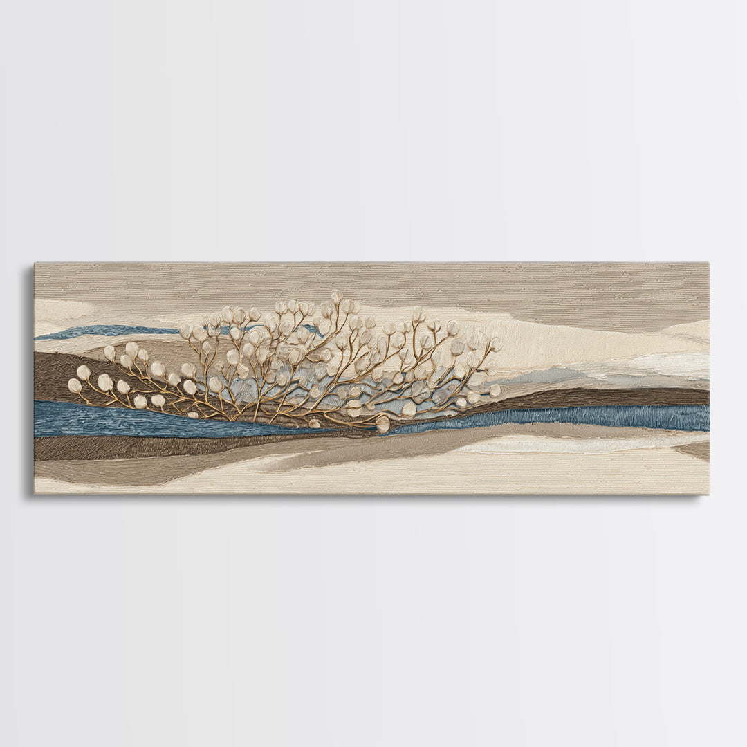 Minimal Line Drawing of Scales and Laurel Framed Canvas Print, Law Office Art, Metal Wall Decor, Office Decor, Counsel, LOA-3x1-74