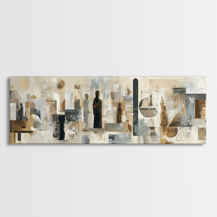 Diplomatic Handshake Silhouette Canvas Print, Law Office Art, Painting, Office Decor, Abstract Art, Counsel, Floral Art, LOA-3x1-83
