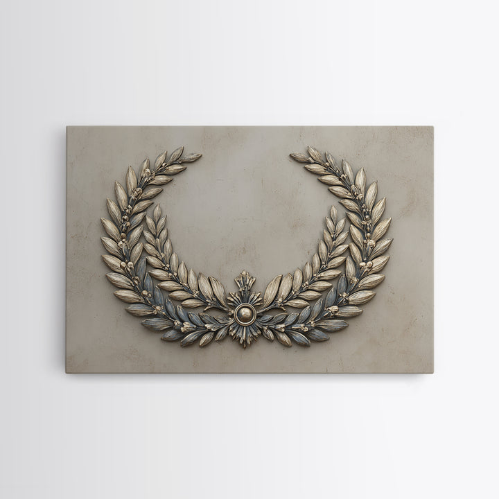 Roman Laurel Wreath Canvas Print, Law Office Art, Decor, Office Decor, Fine Art, Counsel, Bookish Wall Art, Gifts for Lawyers, LOA-3x2-12