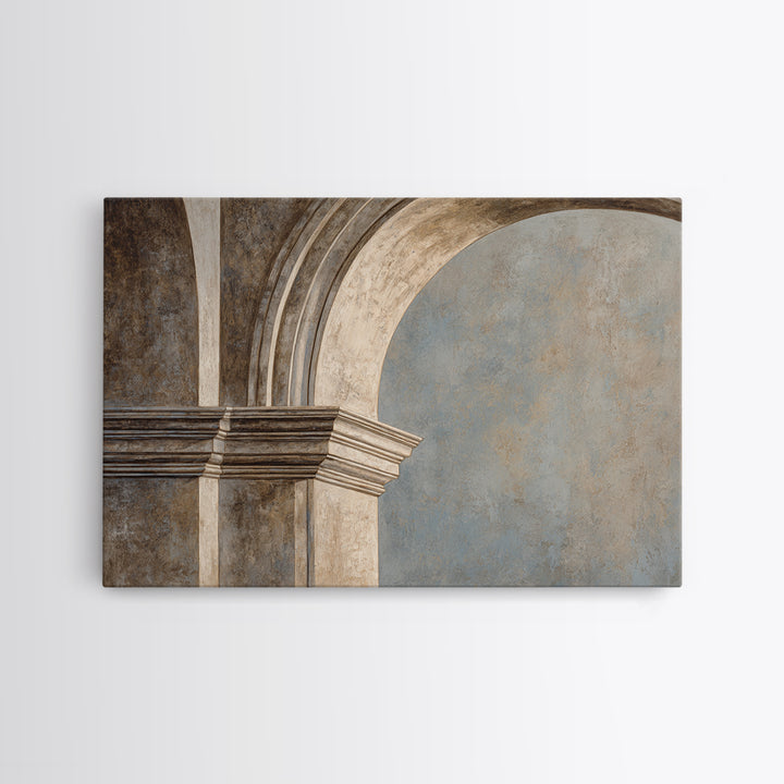 Architectural Arch and Column Abstraction Framed Canvas Print, Law Office Art, Painting, Office Decor, Abstract Art, Counsel, LOA-3x2-18