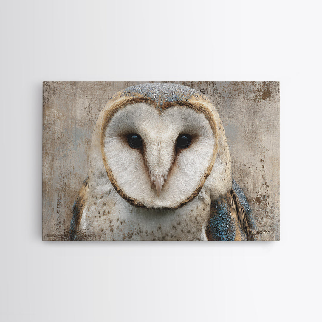 Owl Portrait Representing Wisdom Canvas Print, Law Office Art, Canvas Print, Office Decor, Fine Art, Counsel, Butterfly Art, LOA-3x2-21