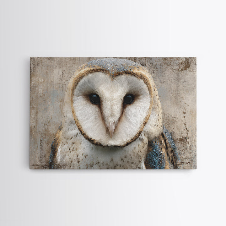 Owl Portrait Representing Wisdom Canvas Print, Law Office Art, Canvas Print, Office Decor, Fine Art, Counsel, Butterfly Art, LOA-3x2-21
