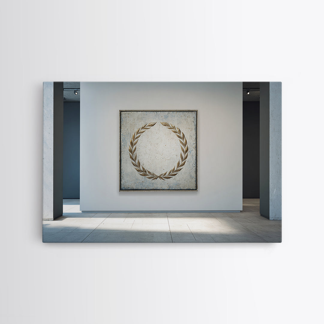 Roman Laurel Wreath Framed Canvas Print, Law Office Art, Office Wall Art, Office Decor, Fine Art, Counsel, Butterfly Art, LOA-3x2-36