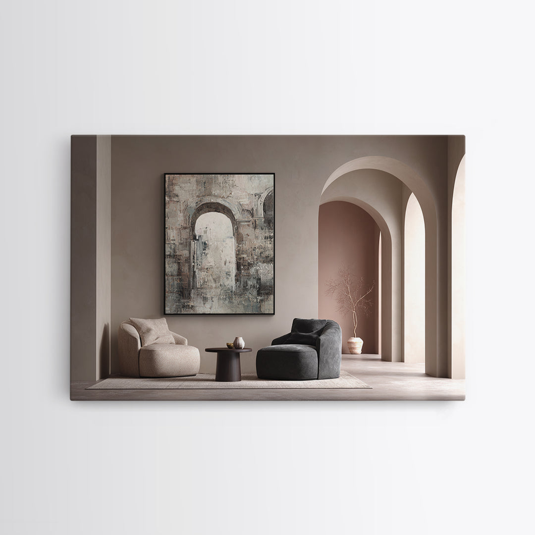 Architectural Arch and Column Abstraction Canvas Print, Law Office Art, Printable Art, Office Decor, Abstract Art, Counsel, LOA-3x2-42