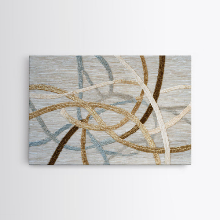 Gold Thread Knot Symbolizing Resolution Framed Canvas Print, Law Office Art, Office Wall Art, Office Decor, Fine Art, Counsel, LOA-3x2-46