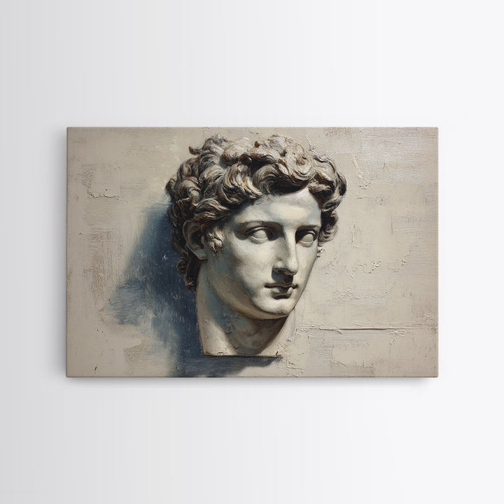 Classical Statue Bust Canvas Print, Law Office Art, Office, Office Decor, Abstract Art, Counsel, Butterfly Print, Lawyer, LOA-3x2-52