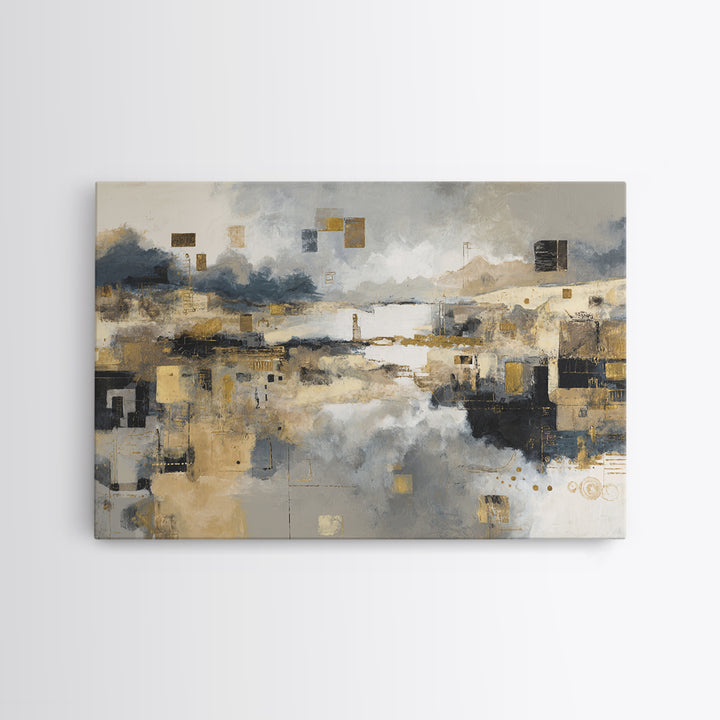 Stormy Landscape with Lighthouse as Guidance Metaphor Canvas Print, Law Office Art, Contemporary Art, Office Decor, Counsel, LOA-3x2-63