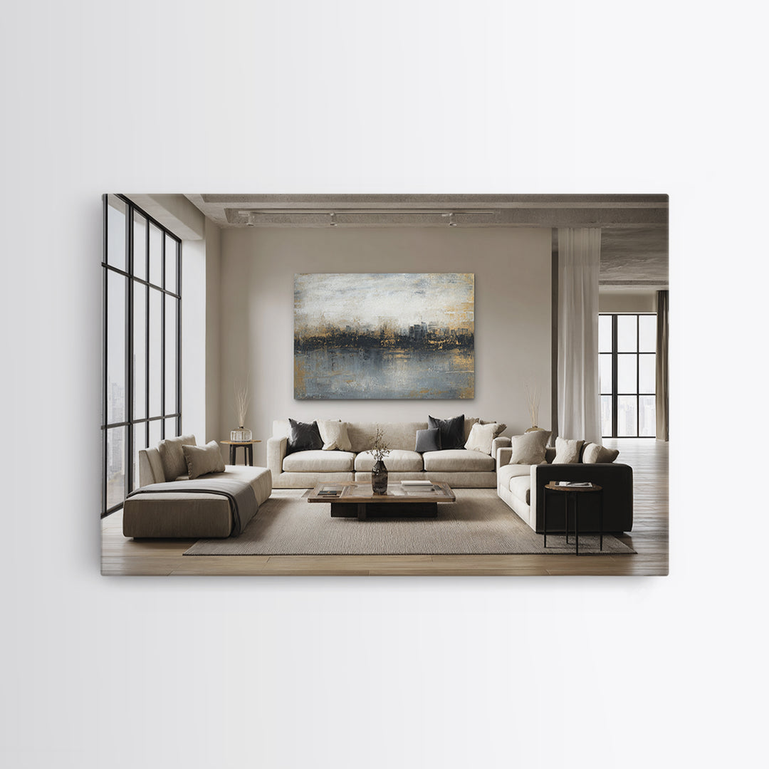 Quiet City Skyline Framed Canvas Print, Law Office Art, Law, Office Decor, Fine Art, Counsel, Modern Decor, Fine Art Print, LOA-3x2-64