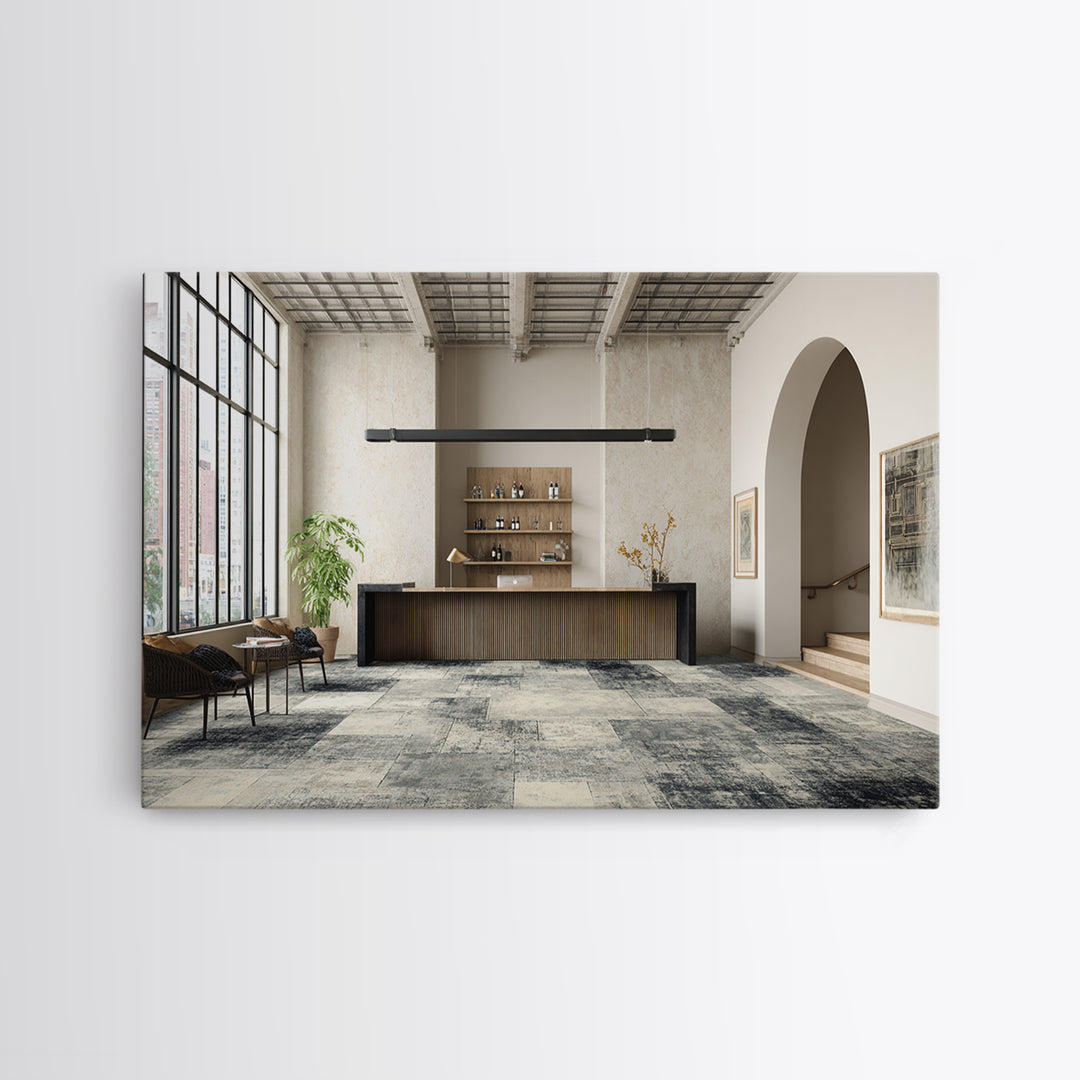 Black and White Courthouse Step Pattern as Canvas Print, Law Office Art, Washington Dc Art, Office Decor, Watercolor Art, LOA-3x2-67