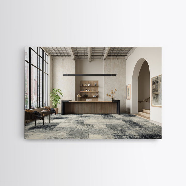 Black and White Courthouse Step Pattern as Canvas Print, Law Office Art, Washington Dc Art, Office Decor, Watercolor Art, LOA-3x2-67