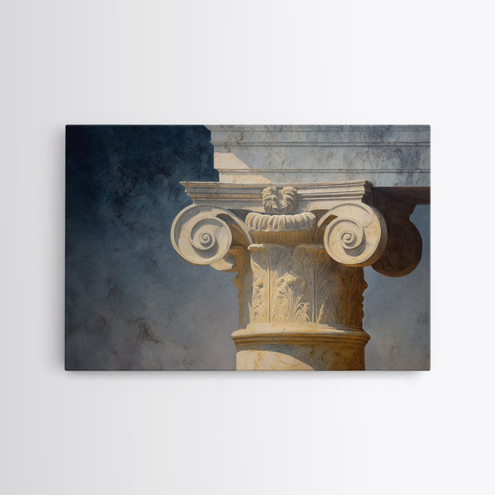 Marble Courthouse Column Study Without Building Scene Canvas Print, Law Office Art, Statement Artwork, Office Decor, Counsel, LOA-3x2-7